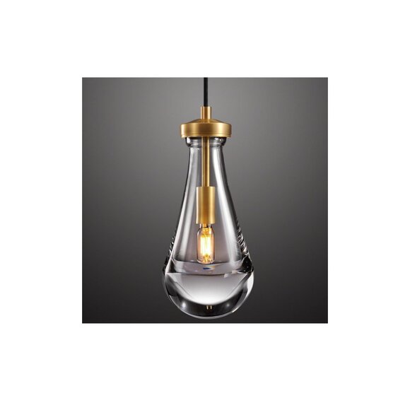 Raindrop Pendant Lights, Pendant Lights Kitchen Island, Brass Base Hanging Light - Picture 1 of 5